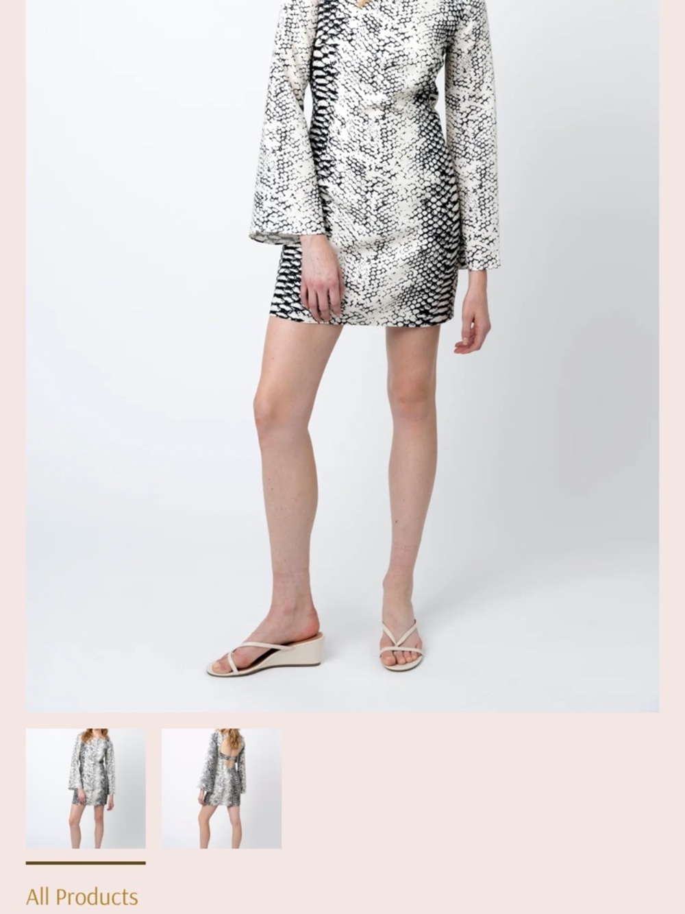 Tracy Reese Hope for Flowers Snake Print Mini NWT